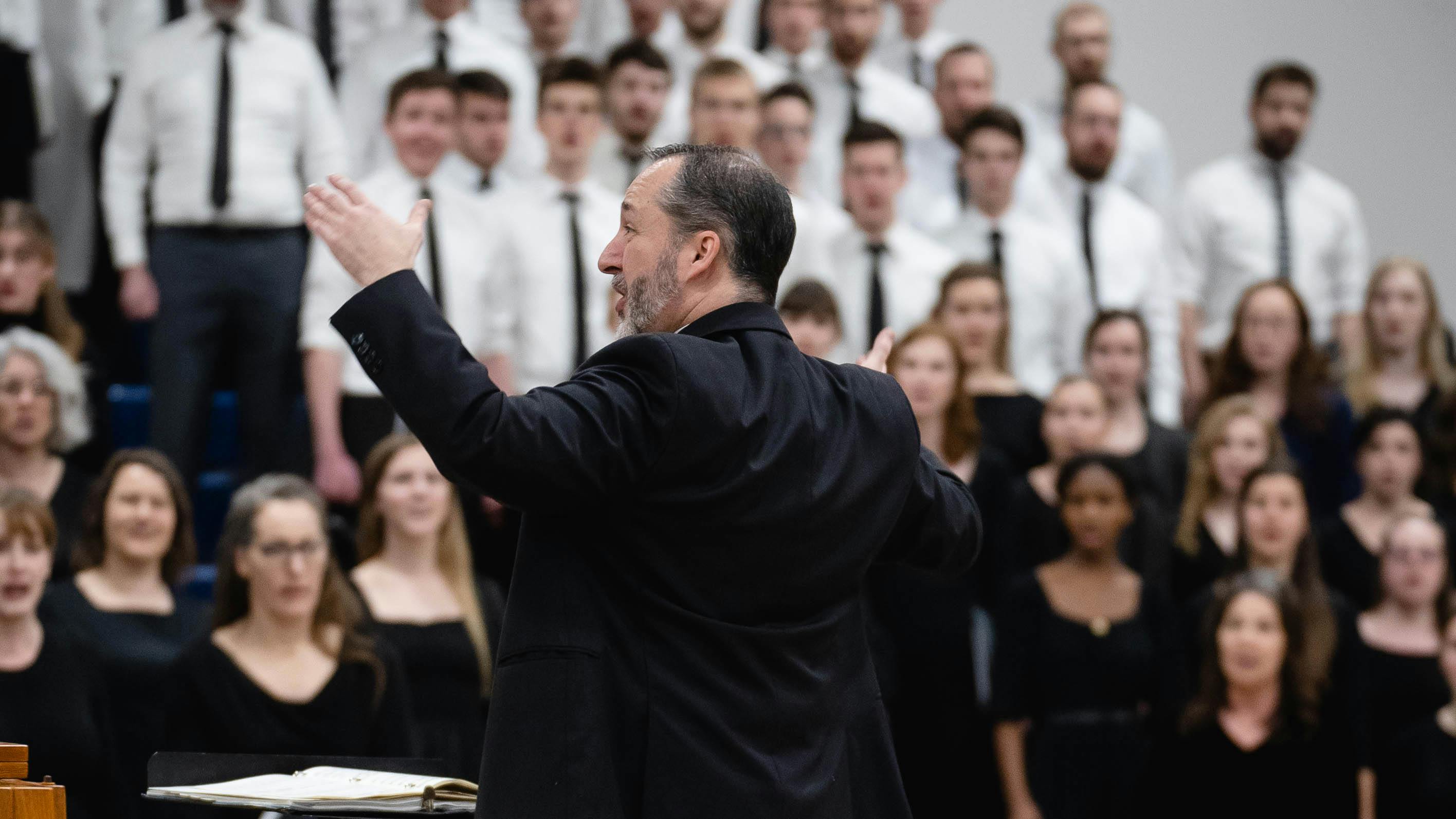 Dr. Erb conducting NSA Choir